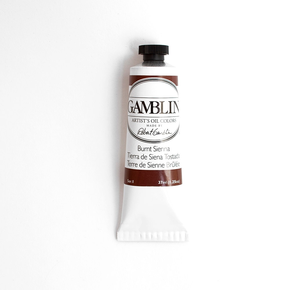 Gamblin, Oil, Art & School, Artist Grade, Paint, 37ml, 45670, Burnt Sienna